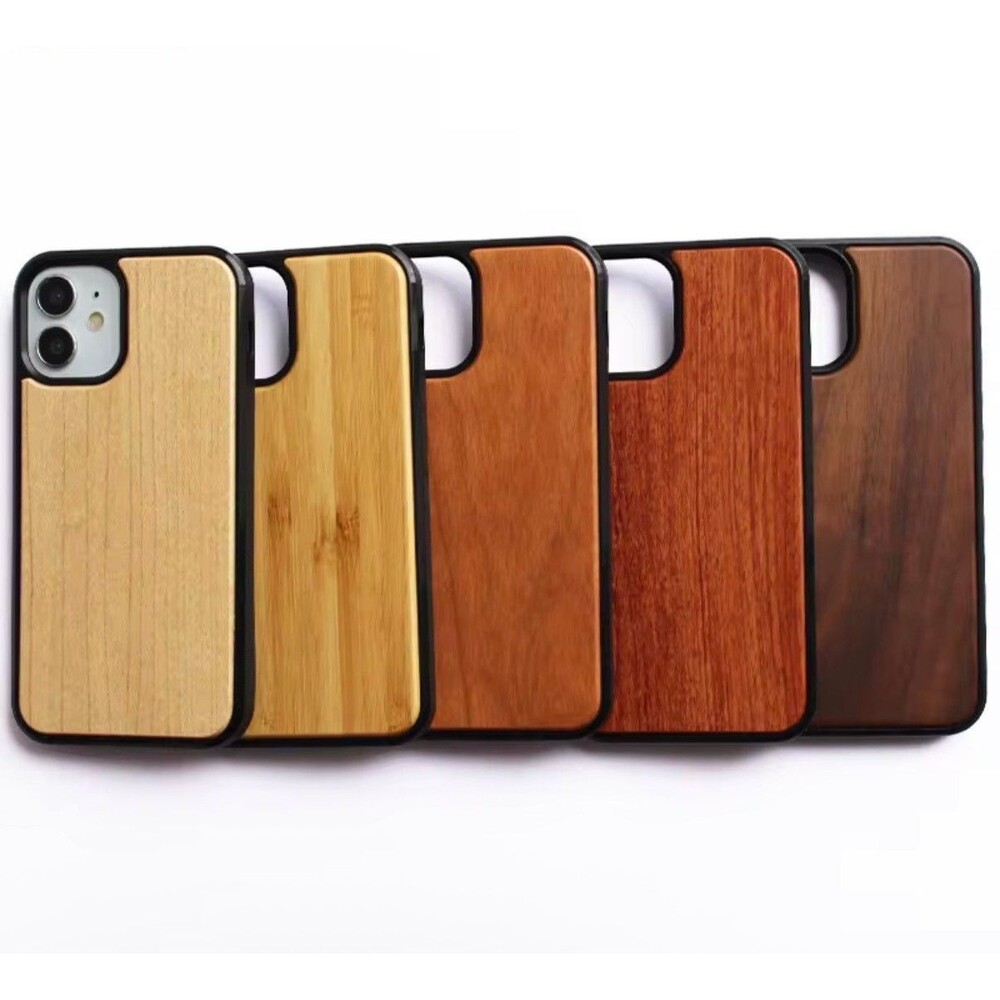 Custom Laser Engraved Wood Backing Phone Case For The Iphone 17